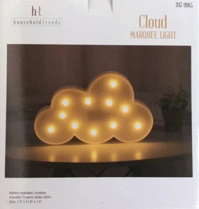 Luz de carpa de nube iluminada 7,3” X 11,8” a batería decoración del hogar pared - Imagen 1 de 2