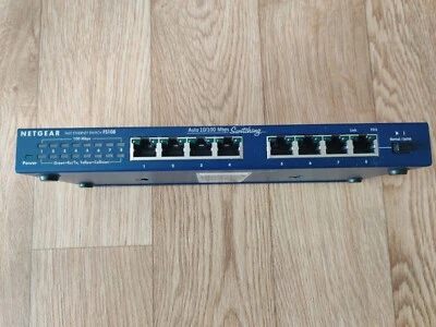 Netgear FS108 Switch 8 Port Ethernet 10/100  - Image 1 of 4