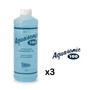 Gel de transmission à ultrasons Aquasonic - 3 bouteilles - Photo 1/1