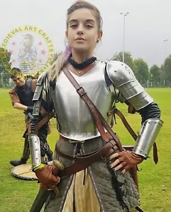 Medieval Knight Lady Armor Fantasy Female Armor Costume Cosplay SCA LARP Armor - Picture 1 of 6