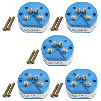 5x DC 24V K Type Temperature Sensors Transmitter Module 0 to 800℃ 4-20mA output - Image 1 of 4