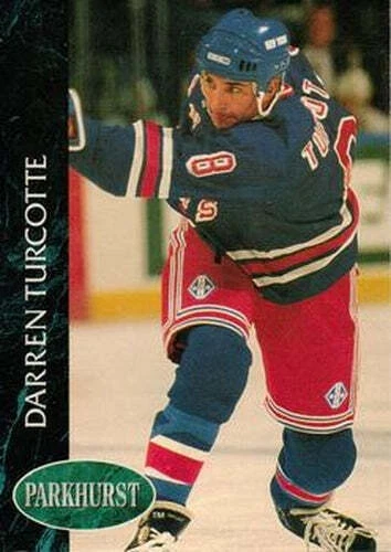#345 Darren Turcotte - New York Rangers - 1992-93 Parkhurst Hockey - Image 1 of 1
