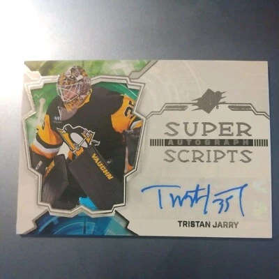 2022-23 SPx Superscripts Tristan Jarry #SS-TJ Auto - Image 1 of 3
