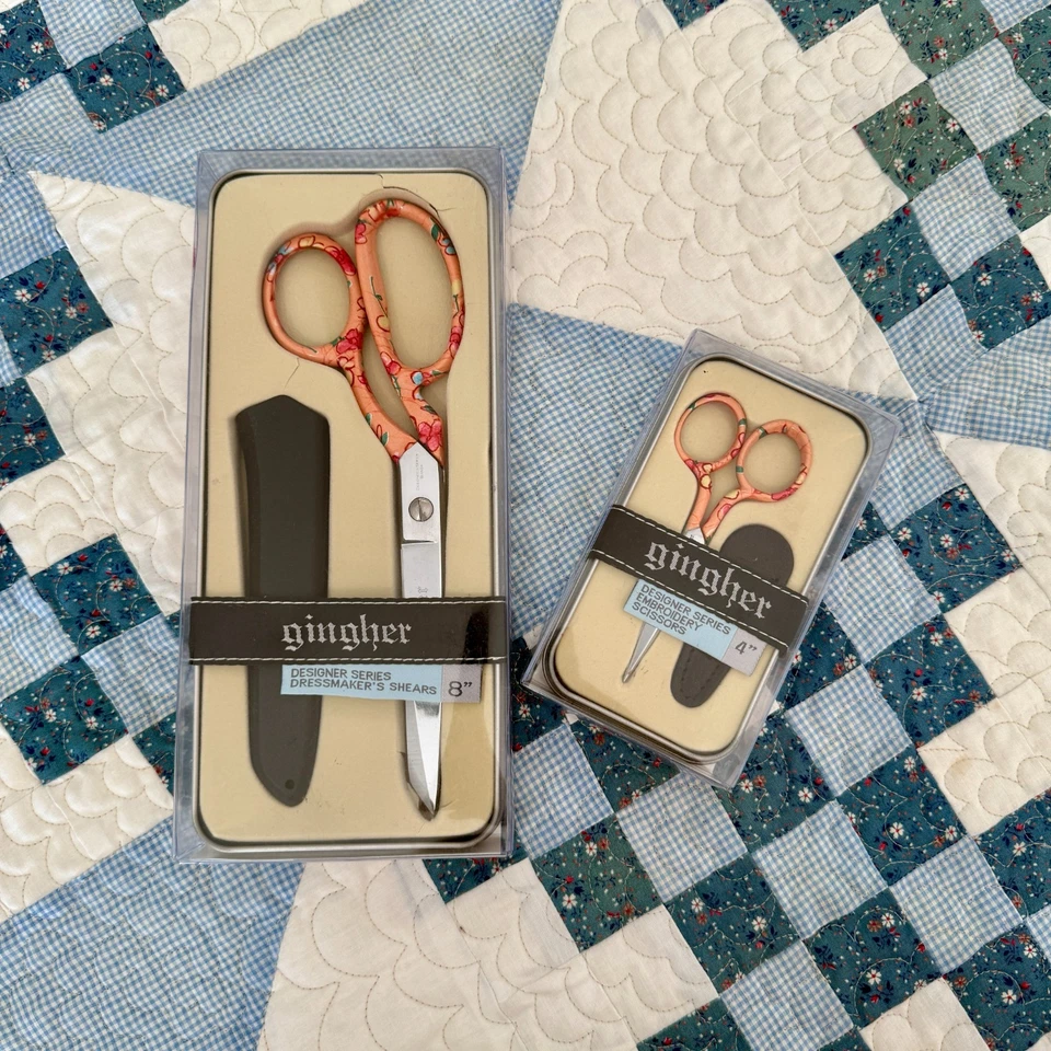 2007 Bianca Gingher Designer Series 8" Shears and 4" Embroidery Scissors - Image 1 of 1