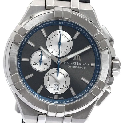 Reloj Maurice Lacroix Icon Cronógrafo Hombre SS Goma Negro Cuarzo Usado Foto 1 de 4