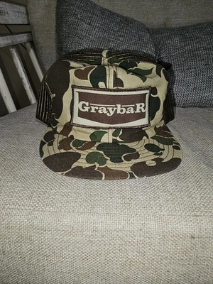 Винтажный утка камуфляж серый бар охоты шляпа сделано в США (редкий) - Изображение 1 из 3