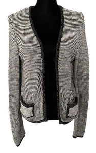 Romeo & Juliet Couture Tweed White Black Women's Size XL classic career neutral - Picture 1 of 6