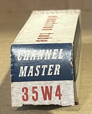 CHANNEL MASTER 35W4, IN OK BOX FLAP IS TRON, TUBE MAY OR MAY NOT BE ANY GOOD. - Image 1 of 3