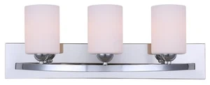 LTD IVL370A03CH O Hampton 3 Light Vanity Chrome with Flat Opal Glass - Picture 1 of 4