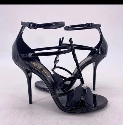 Yves Saint Laurent Black “Cassandra 100” YSL Sandals Heels Size 41 US 9.5 - Image 1 of 4