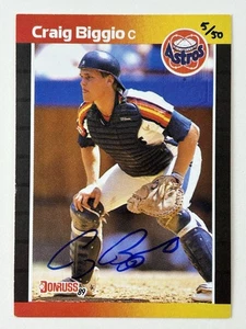 Craig Biggio 2014 Donruss Recollection Buyback Auto 1989 Donruss 5/50 RC HOF - Bild 1 von 4