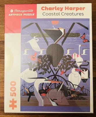 Pomegranate Artpiece - Charley Harper Coastal Creatures 500 Puzzle 18 X 24" New! - Image 1 of 2