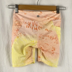 Scorpio Sol Girls Tie-Dye Biker Shorts Orange and Yellow Small - Picture 1 of 24