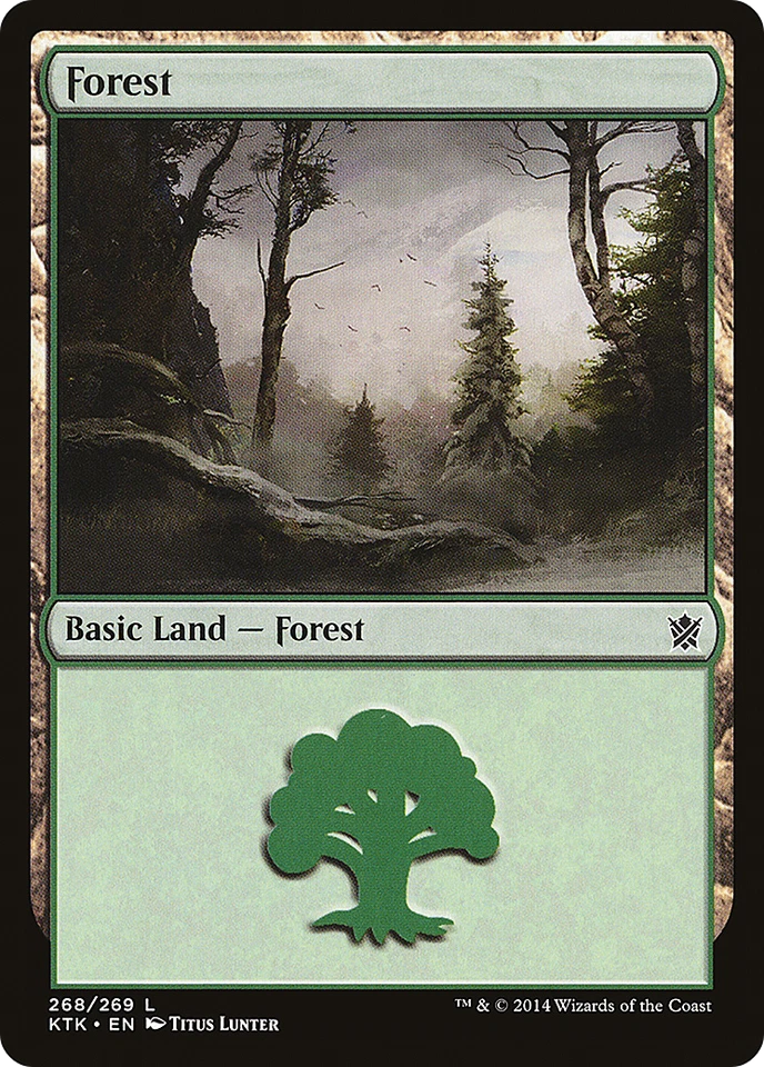 Forest (268) #268 (Foil) (MP) Khans of Tarkir KTK Magic MTG - Image 1 of 1