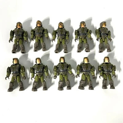 10X Mega Bloks Construx HALO 2 Marine Figures New Unused Figures Lot - Image 1 of 3