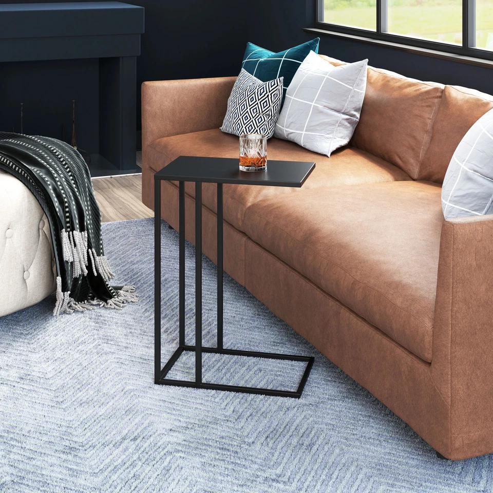 Mesa auxiliar Atom negra moderna y contemporánea Foto 1 de 4