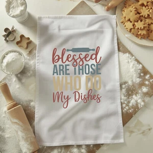 Blessed are those Kitchen Tea Towel Funny Dish Towel Kitchen Decor Towel Baking - Picture 1 of 4