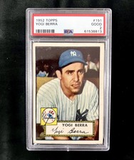 Yogi Berra 1952 Topps #191 Baseball Card. PSA 2. Good