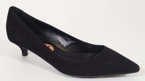 Ralph Lauren Collection Purple Label Womens Black Suede Leather Heels Shoes 7 37 - Picture 1 of 3