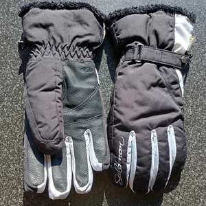 Salomon Skihandschuh | Gore-Tex | Größe M | Schwarz Weiß | Flauschig | Neuwertig - Bild 1 von 10