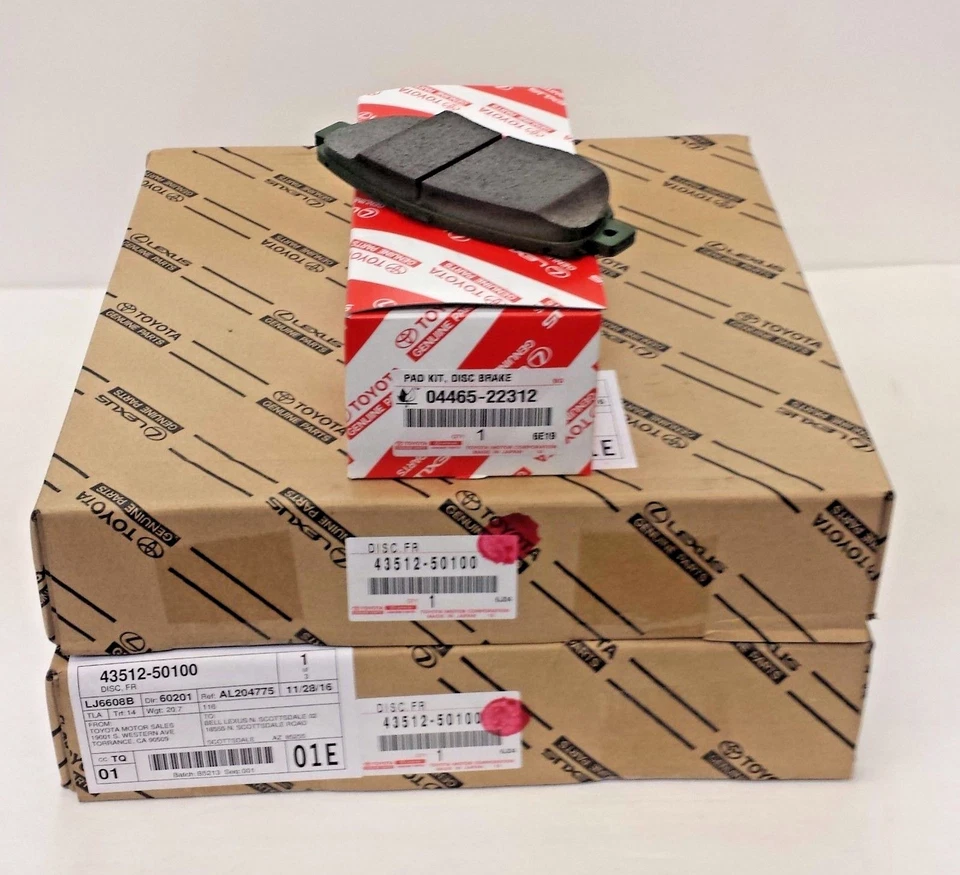 JUEGO DE ROTOR DE FRENO DELANTERO Y PASTILLAS DE FRENO DE FÁBRICA LEXUS 2001-2005 IS300 Foto 1 de 1