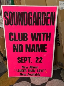 SOUNDGARDEN Original Promo Concert Poster 1989 Sub Pop NIRVANA Pearl Jam RARE!!! - Picture 1 of 4
