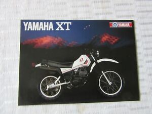 Yamaha  XT550 XT500  XT400 XT250 XT125 1983 Sell Brochure