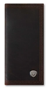 Ariat Western Boys Rodeo Wallet Youth Leather Shield Concho Brown A35517282 - Picture 1 of 2