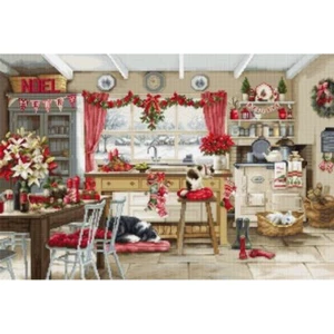 Gezähltes Kreuzstich-Set Weihnachten Interieur Luca-S DIY - Bild 1 von 3