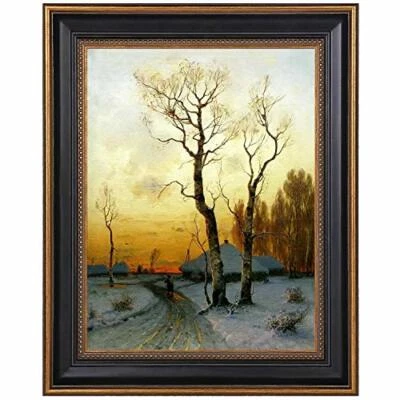 Marco de fotos de póster dorado negro/ornamentado 11x14 montaje en pared vidrio de alta definición Foto 1 de 4