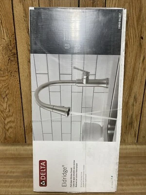 DELTA Eldridge 1 manija grifo pulverizador extraíble con spray protector en acero inoxidable nuevo Foto 1 de 4