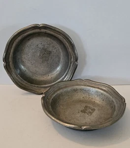 Country Ware Pewter Metal Bowls x2. Vintage 1974 - Picture 1 of 11