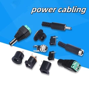 Female Male Panel Mount 5.5 x 2.1/5.5 x2.5mmDC Power Connector Plug Socket Jack - Picture 1 of 30