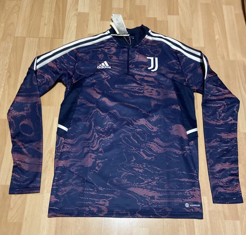 New Adidas Juventus 22-23 Long Sleeve UCL Training Top Rose Tone / Night Indigo Cover