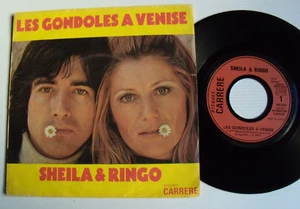 SHEILA & RINGO : Les gondoles à Venise / instrumental 7" 45T CARRERE 49.026 J - Imagen 1 de 2