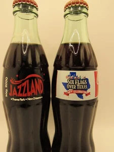 JAZZLAND / SIX FLAGS OVER TEXAS Coca Cola BottleS - 40th Celebration 1957-1997 - Picture 1 of 5