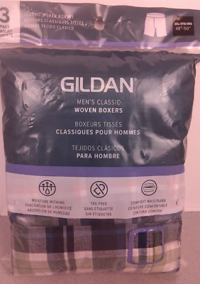 Gildan Men's Classic Woven Plaid Boxers Size 3XL - New.                     (69) - Image 1 of 4