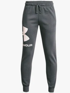 Under Armour Boys' Rival Fleece Logo Joggers pitch grey large - Picture 1 of 2