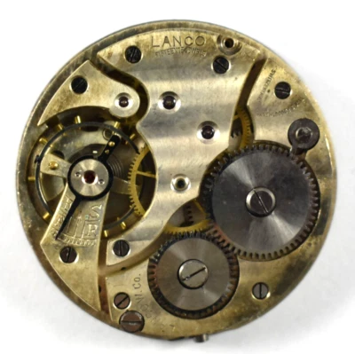 Vintage Swiss Made Lanco 15J 12s OF Pocket Watch Movement lot.wz - Изображение 1 из 3
