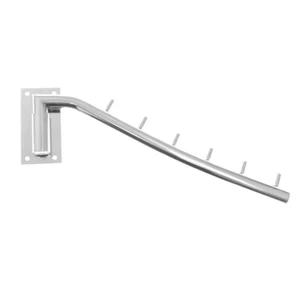 Wall Mounted Clothes Hanger Rack Folding Clothes Hook Stainless Steel Organizer - Picture 1 of 12