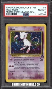 Mew 9 Holo Black Star Spanish Pokemon Promo League - PSA 8 - Picture 1 of 2