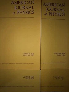 AAPT 1977 American Journal of Physics 4 Issues May June July August Magazine - Picture 1 of 3
