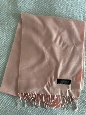 Bufanda Hombre 100% CACHEMIRA Rosa HECHA EN ALEMANIA Foto 1 de 2