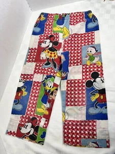 Vtg Disney Mickey Mouse And Friends Kids Hand Stitched Pajama Pants Size S *Read - Picture 1 of 7