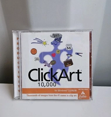 Broderbund ClickArt 10,000 for Windows  3.1/95/98 c1999 - Image 1 of 2