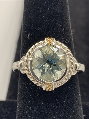 Anillo Amatista Verde LORENZO por Simon Golub LZR275-GA Talla 7 18k y Esterlina Foto 1 de 4