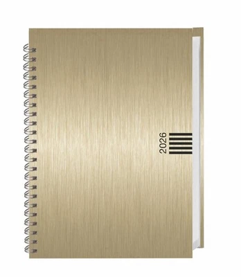 Wochen-Cheftimer A5 2026: Goldener Alu-Wochenkalender Buchkalender Heye - Bild 1 von 2