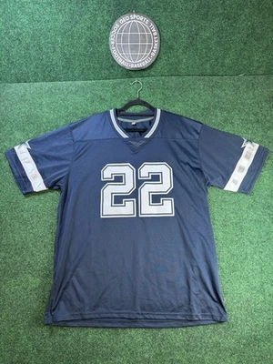 Jersey cosido azul Emmitt Smith de los vaqueros sin marca talla grande nuevo sin etiquetas Foto 1 de 4