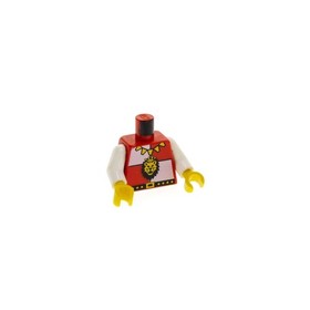 1x Lego Torso Minifigure King Castle King Red White Lion Head cas060a 973p4ec01