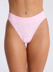 Boux Avenue Seamless Thongs Women's Ribbed Heart Print Knickers Lounge Underwear - Picture 1 of 21